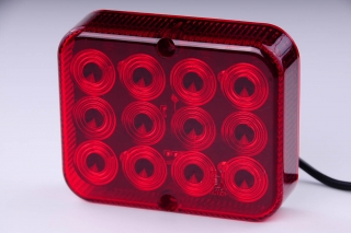 Zadné hmlové LED svetlo 12V / 24V hmlovka červená homologizácia E4