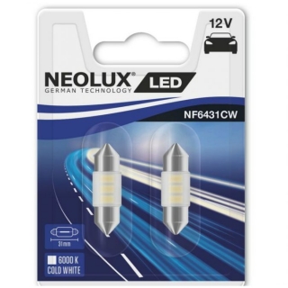 Autožiarovka LED C3W Sufit 12V NEOLUX 31mm SV8,5-8 6000K Studená Biela 2000h Set