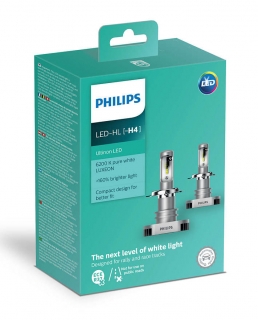 LED H4 PHILIPS Ultinon 12V žiarovka +160% 11342ULWX2