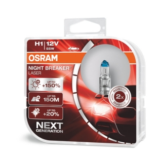 Žiarovka H1 OSRAM Night Breaker LASER Next Generation +150% svetla 12V 55W 2ks