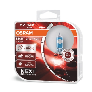 Žiarovka H7 OSRAM Night Breaker LASER Next Generation +150% svetla 12V 55W 2ks