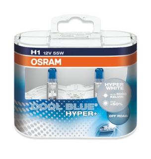 Žiarovka H1 OSRAM Cool Blue Hyper+ PLUS 12V 55W - Set 2ks