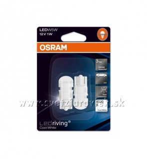 Žiarovka LED W5W T10 12V OSRAM LEDriving 6000K STANDARD Set 2ks