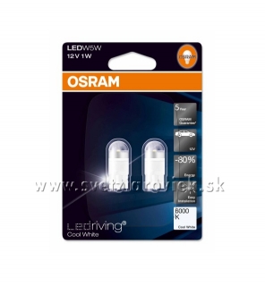 Žiarovka LED W5W T10 12V OSRAM LEDriving 6000K PREMIUM Set 2ks