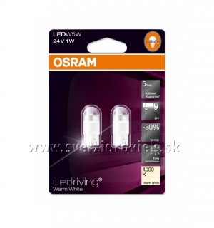 Žiarovka LED W5W T10 24V OSRAM LEDriving 4000K Set 2ks