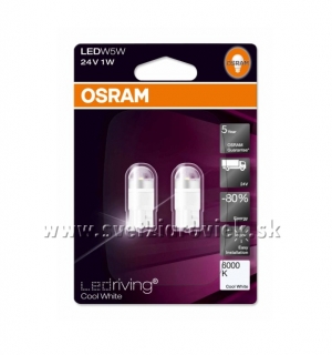 Žiarovka LED W5W T10 24V OSRAM LEDriving 6000K Set 2ks