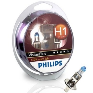 Žiarovka H1 PHILIPS VisionPlus 12V - Set 2ks