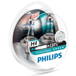 Žiarovka H4 PHILIPS X-tremeVision 12V 60/55W Set 2ks