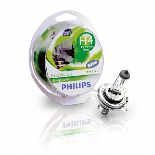 Žiarovka H4 PHILIPS EcoVision 12V 60/55W - Set 2ks