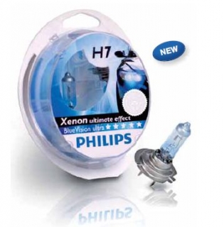 Žiarovka H7 PHILIPS BlueVision ultra + W5W - Set 2ks