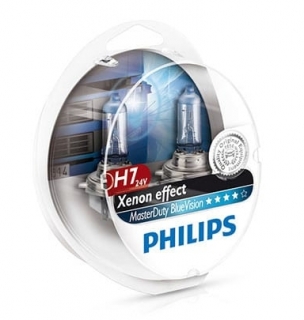 Žiarovka H7 PHILIPS MasterDuty BlueVision 24V 70W Set 2ks