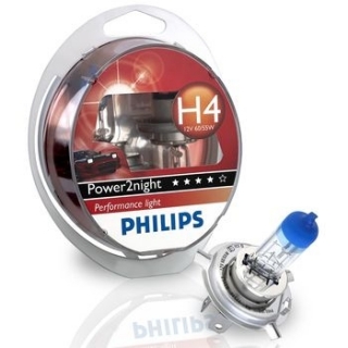 Žiarovka H4 PHILIPS Power2Night 12V - Set 2ks