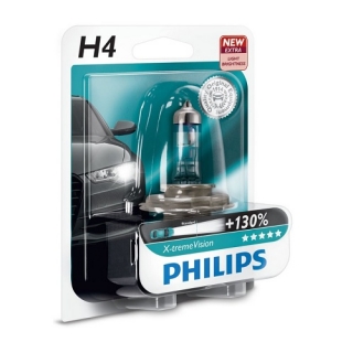 Žiarovka H4 PHILIPS X-tremeVision 12V 60/55W blister 1 ks