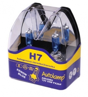 Žiarovka H7 AUTOLAMP 12V 55W PX26d Xenon Blue Set 2ks