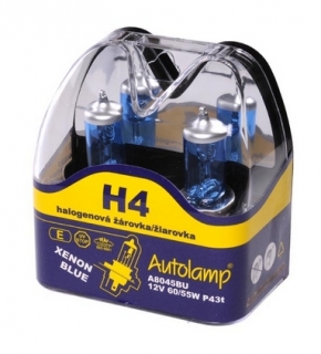 Žiarovka H4 AUTOLAMP 12V 60/55W P43t Xenon Blue Set 2ks