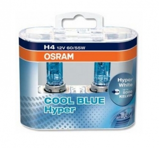 Žiarovka H4 OSRAM Cool Blue Hyper+ PLUS 12V 60/55W - Set 2ks